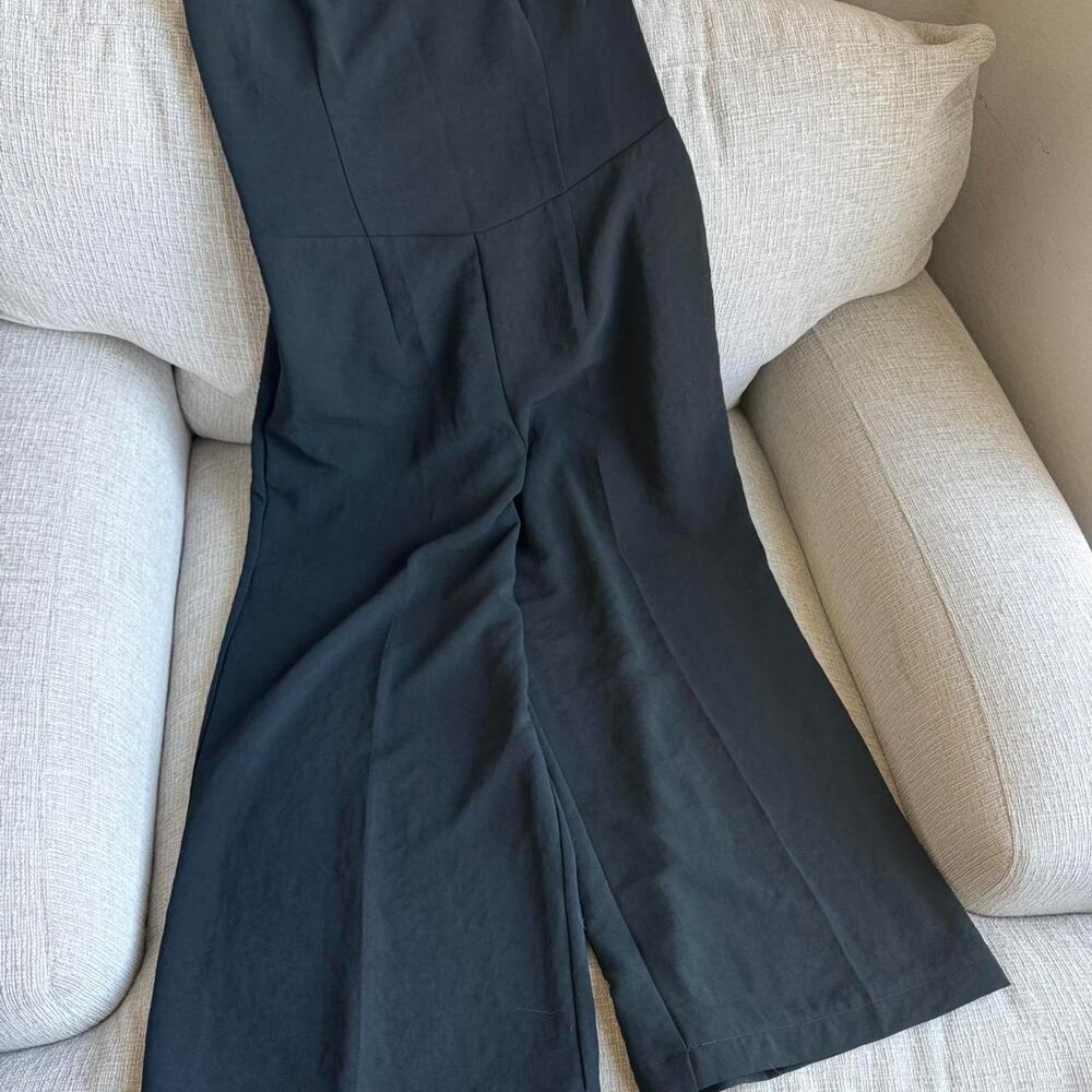 Black abercrombie fitch strapless jumpsuit